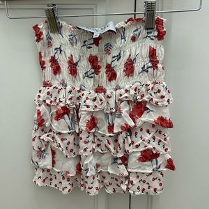 Blue Life Floral Skirt XS